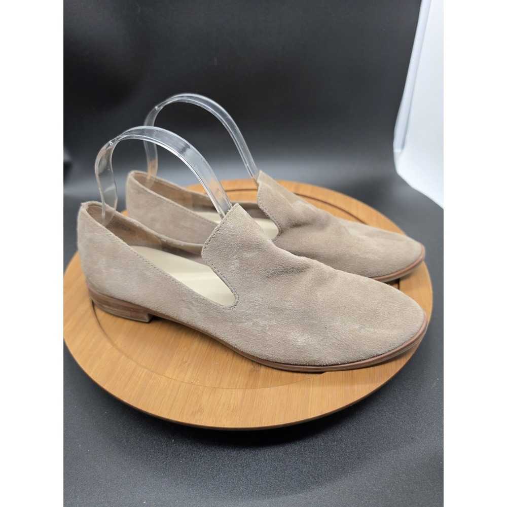 Crown Vintage Carla 2 Suede Loafer Flats Taupe Beige